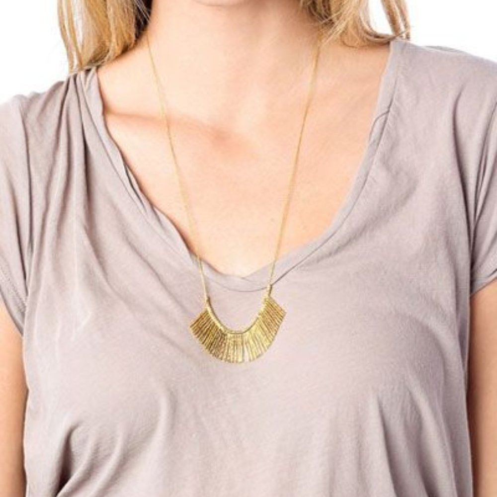 Gorjana Kylie Fan Gold Necklace